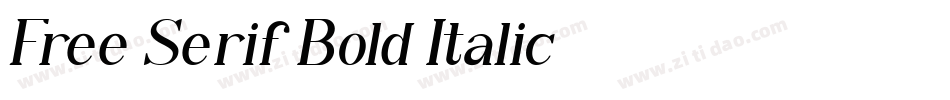 Free Serif Bold Italic字体转换